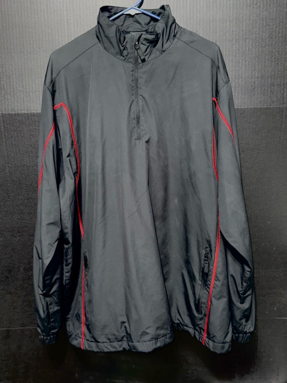 🍄Nike VINTAGE Golf DriFIT Black w/Red Accents Vented Jacket